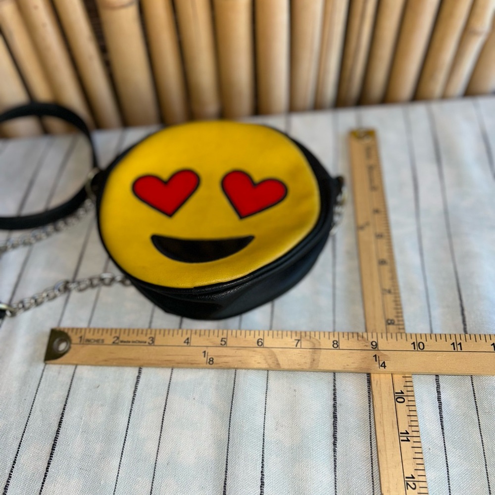 Olivia Miller Yellow and black smiley face crossbody bag - Picture 7 of 7